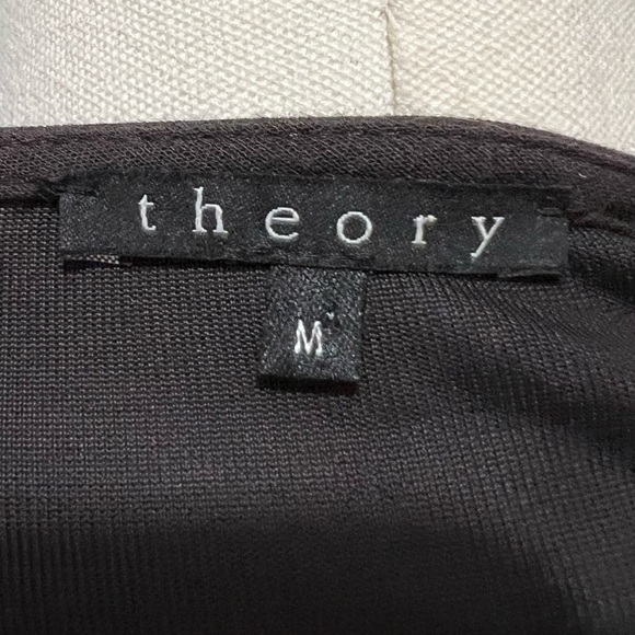 Theory Brown Wrap Midi Dress Size Medium - Picture 5 of 7